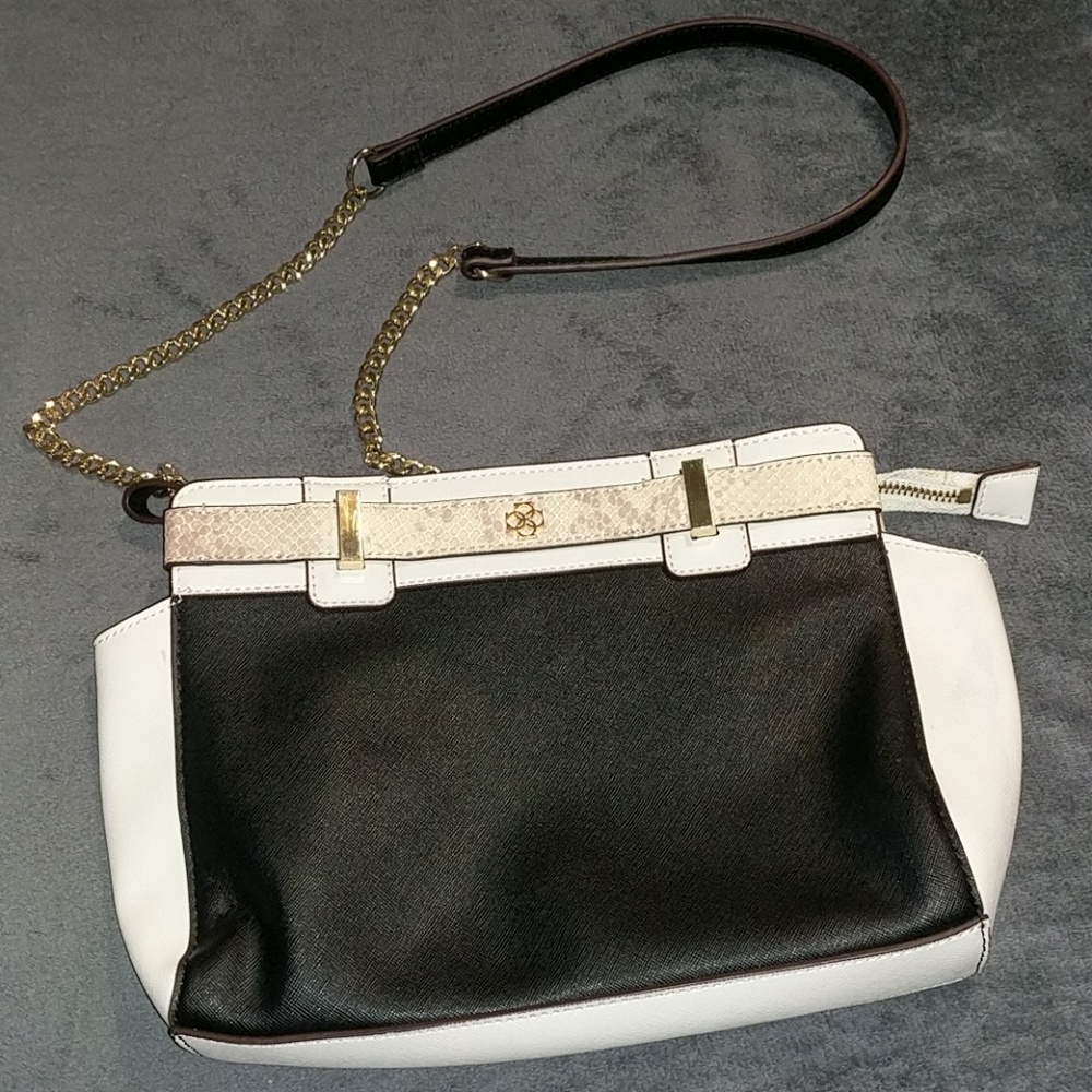 Ann Taylor Crossbody Black White
